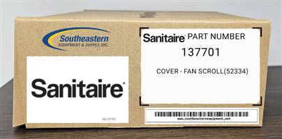Sanitaire OEM Part # 137701 Cover - Fan Scroll(52334)