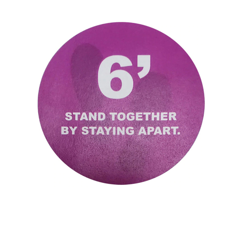 8 inch floor decal "Stand together by..." (purple/white)