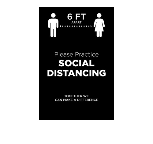 9 x 12 inch poster "Social Distancing"