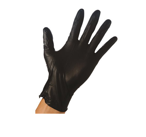 Large Black 4 Mil Disposable Nitrile Gloves (40 per Box)