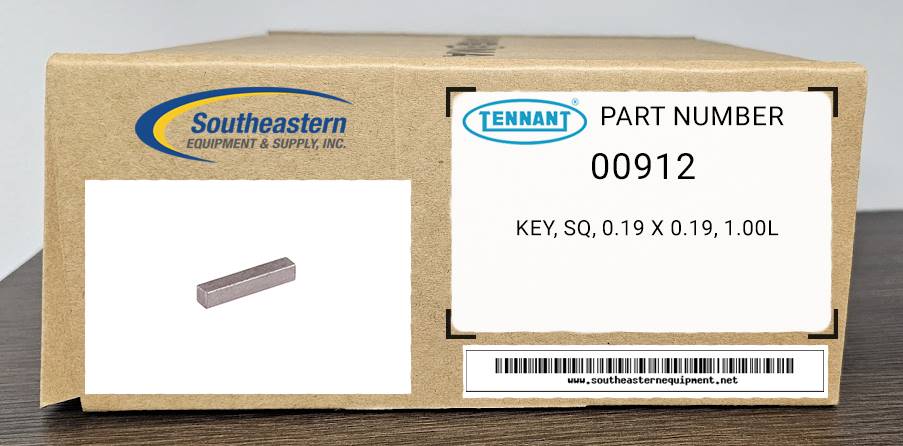 Tennant OEM Part # 00912 Key, Sq, 0.19 X 0.19, 1.00L