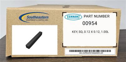 Tennant OEM Part # 00954 Key, Sq, 0.12 X 0.12, 1.00L