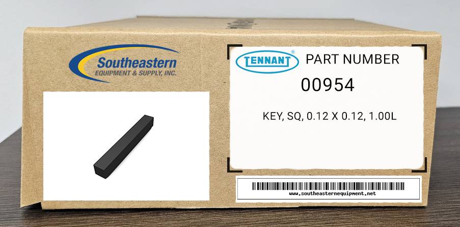 Tennant OEM Part # 00954 Key, Sq, 0.12 X 0.12, 1.00L