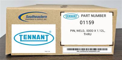 Tennant OEM Part # 01159 Pin, Weld, .500D X 1.12L, Thru