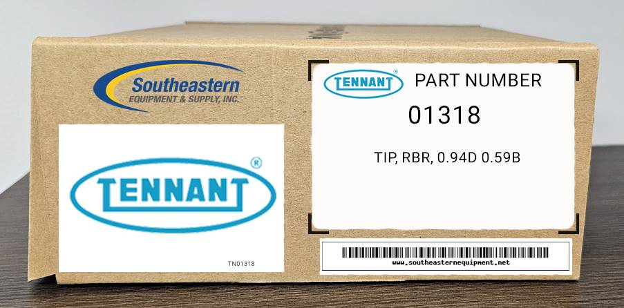 Tennant OEM Part # 01318 Tip, Rbr, 0.94D 0.59B