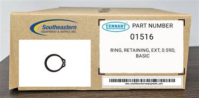 Tennant OEM Part # 01516 Ring, Retaining, Ext, 0.59D, Basic