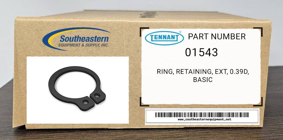 Tennant OEM Part # 01543 Ring, Retaining, Ext, 0.39D, Basic