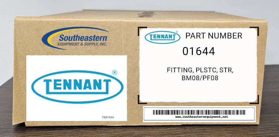 Tennant OEM Part # 01644 Fitting, Plstc, Str, Bm08/Pf08