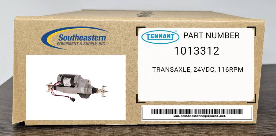 Tennant OEM Part # 1013312 Transaxle, 24Vdc, 116Rpm