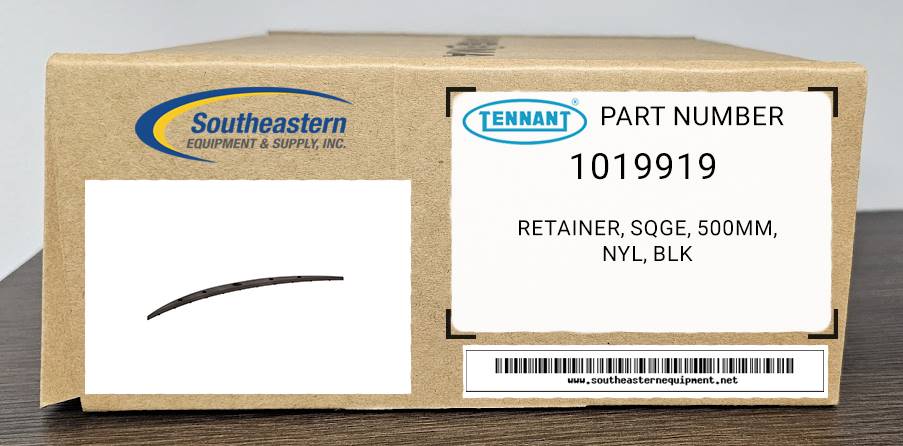 Tennant OEM Part # 1019919 Retainer, Sqge, 500Mm, Nyl, Blk