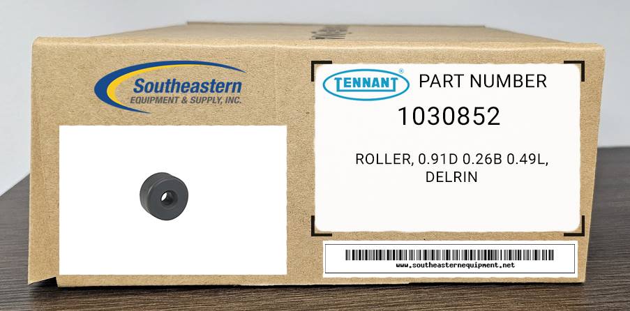 Tennant OEM Part # 1030852 Roller, 0.91D 0.26B 0.49L, Delrin