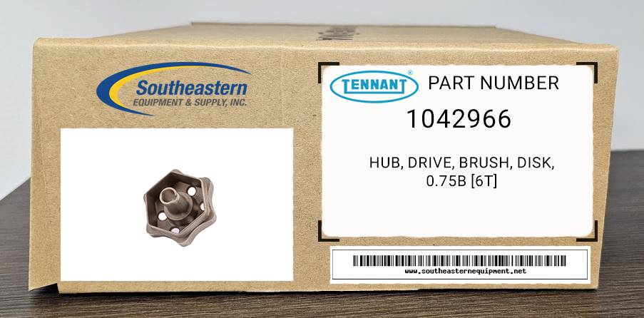 Tennant OEM Part # 1042966 Hub, Drive, Brush, Disk, 0.75B [6T]