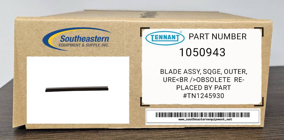 Tennant OEM Part # 1050943 Blade Assy, Sqge, Outer, Ure OBS replaced by part #TN1245930