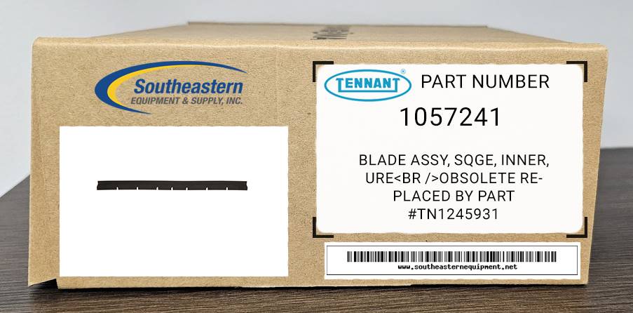 Tennant OEM Part # 1057241 Blade Assy, Sqge, Inner, Ure OBS replaced by part #TN1245931