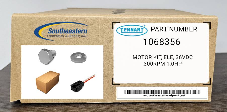 Tennant OEM Part # 1068356 Motor Kit, Ele, 36Vdc 300Rpm 1.0Hp