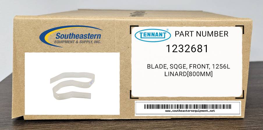 Tennant OEM Part # 1232681 Blade, Sqge, Front, 1256L Linard[800Mm]