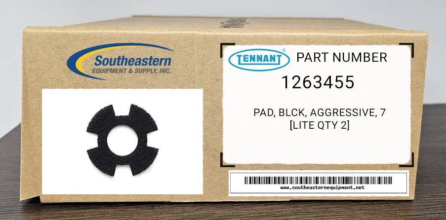 Tennant OEM Part # 1263455 Pad, Blck, Aggressive, 7 [Lite Qty 2]