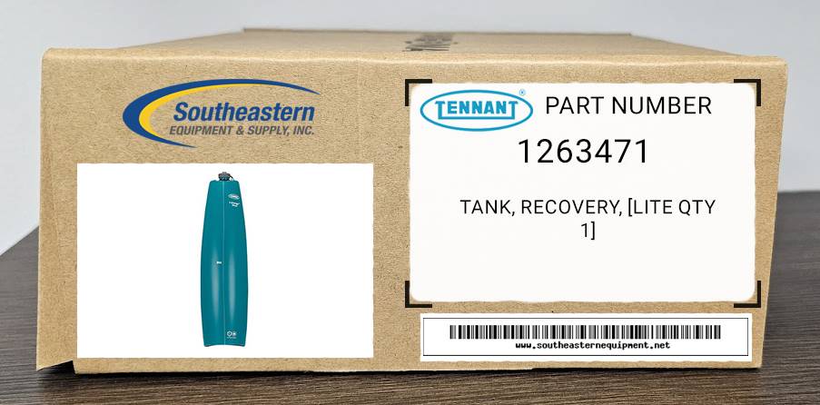 Tennant OEM Part # 1263471 Tank, Recovery, [Lite Qty 1]