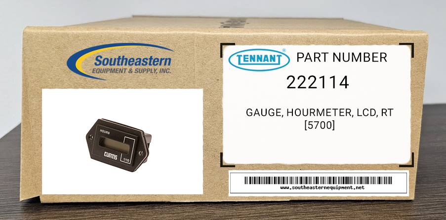 Tennant OEM Part # 222114 Gauge, Hourmeter, Lcd, Rt [5700]