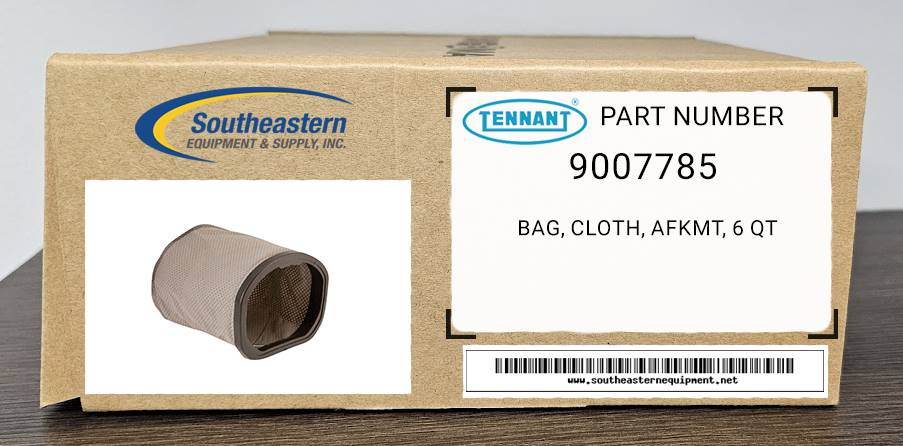 Tennant OEM Part # 9007785 Bag, Cloth, Afkmt, 6 Qt