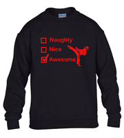 Naughty Nice Awesome Sweatshirt Kids