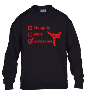 Naughty Nice Awesome Sweatshirt Kids