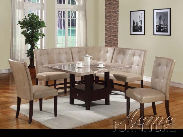 White corner dining discount set