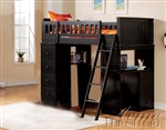 Willoughby Black Finish Twin Loft Bed by Acme - 10980