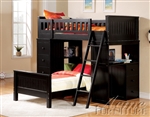 Willoughby Black Finish Twin/Twin Loft Bed by Acme - 10980-2