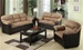 Carin 2 Piece Saddle Microfiber Dark Brown Bycast Sofa Set by Acme - 15140-S