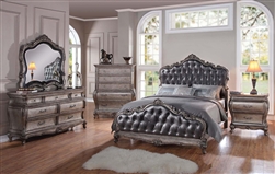 Chantelle 6 Piece Bedroom Set in Antique Silver Finish by Acme - 20540