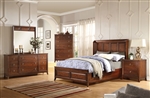 Midway Panel Bed 6 Piece Bedroom Set in Cherry Finish by Acme - 20970