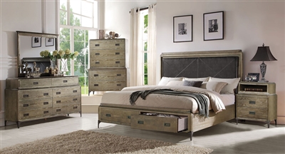 Athouman 6 Piece Bedroom Set in Weathered Oak Finish by Acme - 23920