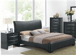 Harrison Black Upholstered Bed by Acme - 24660Q