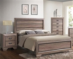 Lyndon Bed in Weathered Gray Grain Finish by Acme - 26020Q