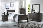 Louis Philippe 4 Piece Youth Bedroom Set in Dark Gray Finish by Acme - 26800T