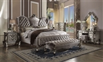 Versailles 6 Piece Traditional Bedroom Set in Antique Platinum Finish by Acme - 26820