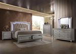 Kaitlyn 6 Piece Bedroom Set in Champagne Finish by Acme - 27230