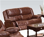 Fullerton Power Reclining Loveseat in Brown Bonded Leather by Acme - 50201