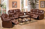 Fullerton 2 Piece Power Reclining Set in Brown Bonded Leather by Acme - 50204-S