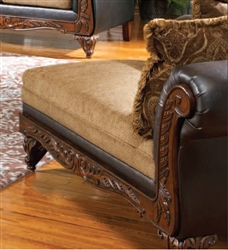 Ronalynn Chaise in San Mario Chocolate/ Splurge Fabric by Serta Upholstery  - 50342