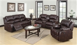 Zanthe Brown Polished Microfiber 2 Piece Reclining Set by Acme - 50513-S