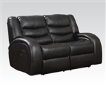 Dacey Espresso Leather Reclining Loveseat by Acme - 50741