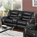 Dacey Espresso Leather Reclining Console Loveseat by Acme - 50743