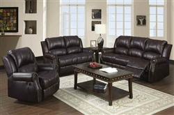 Josef 2 Piece Reclining Set in Brown Polished Microfiber by Acme - 50775-S