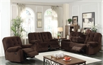 Nailah Chocolate Champion Fabric 2 Piece Reclining Set by Acme - 51145-S