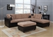 Milano Camel Champion / Espresso Bycast Right Facing Chaise Reversible Sectional by Acme - 51230