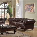 Shantoria Dark Brown Leather Sofa by Acme - 51315