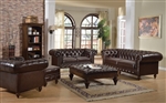 Shantoria Dark Brown Leather 2 Piece Living Room Set by Acme - 51315-S