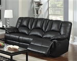 Obert Dark Brown Leather Aire Reclining Sofa by Acme - 51655